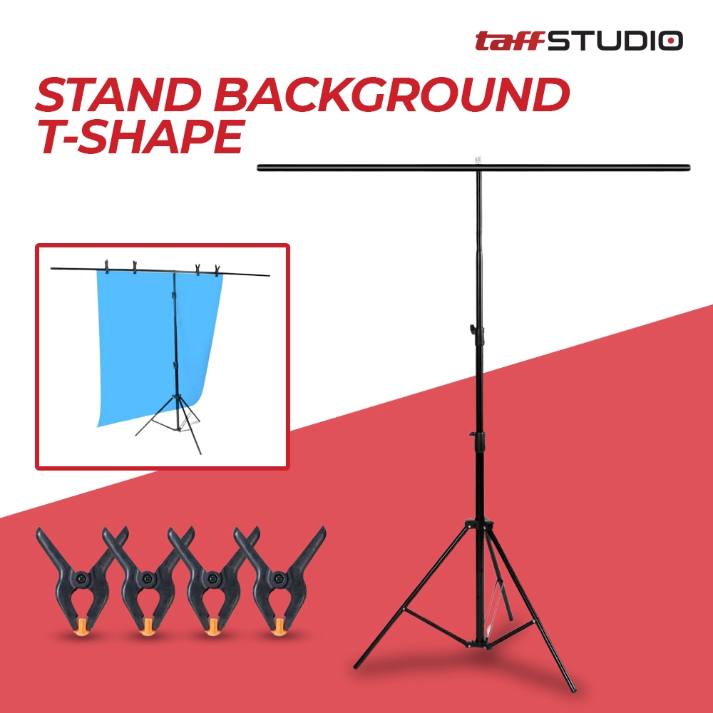 TaffSTUDIO Tripod T Backdrop Studio Black