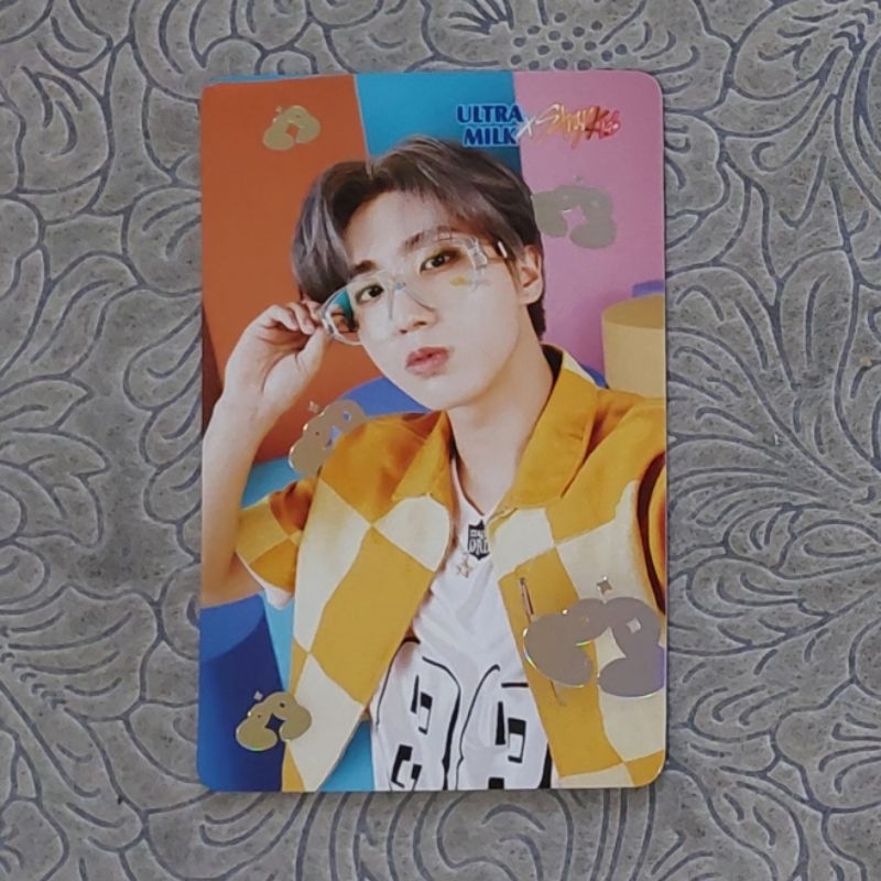 Official Photocard Han Jisung Stray Kids X Ultra Milk PC skz um Hologram Element Ornament