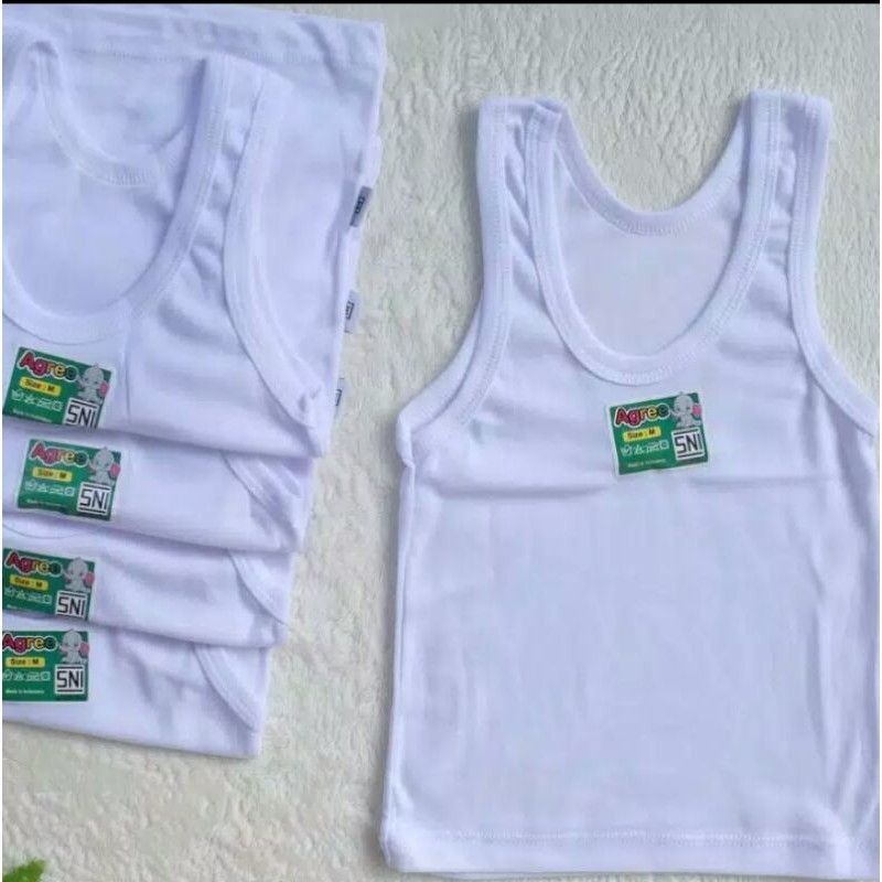 3PCS Kaos Dalam Singlet Anak Agree Kids ST 04 Unisex Best Seller / Singlet Anak Agree Kids / Kaos Da
