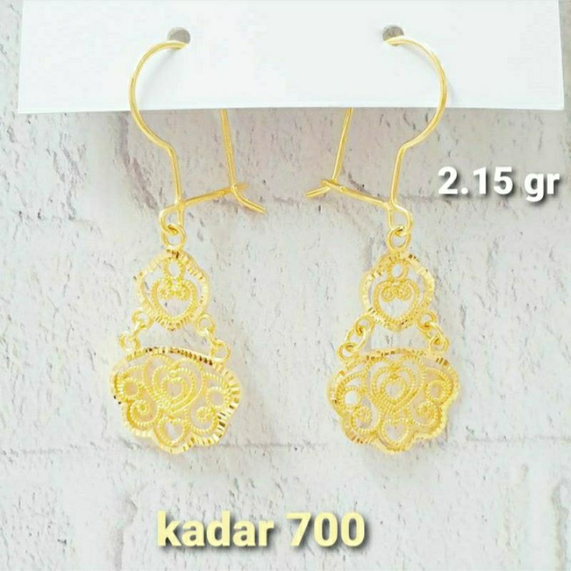 Anting fushion.Emas kadar 700/16k