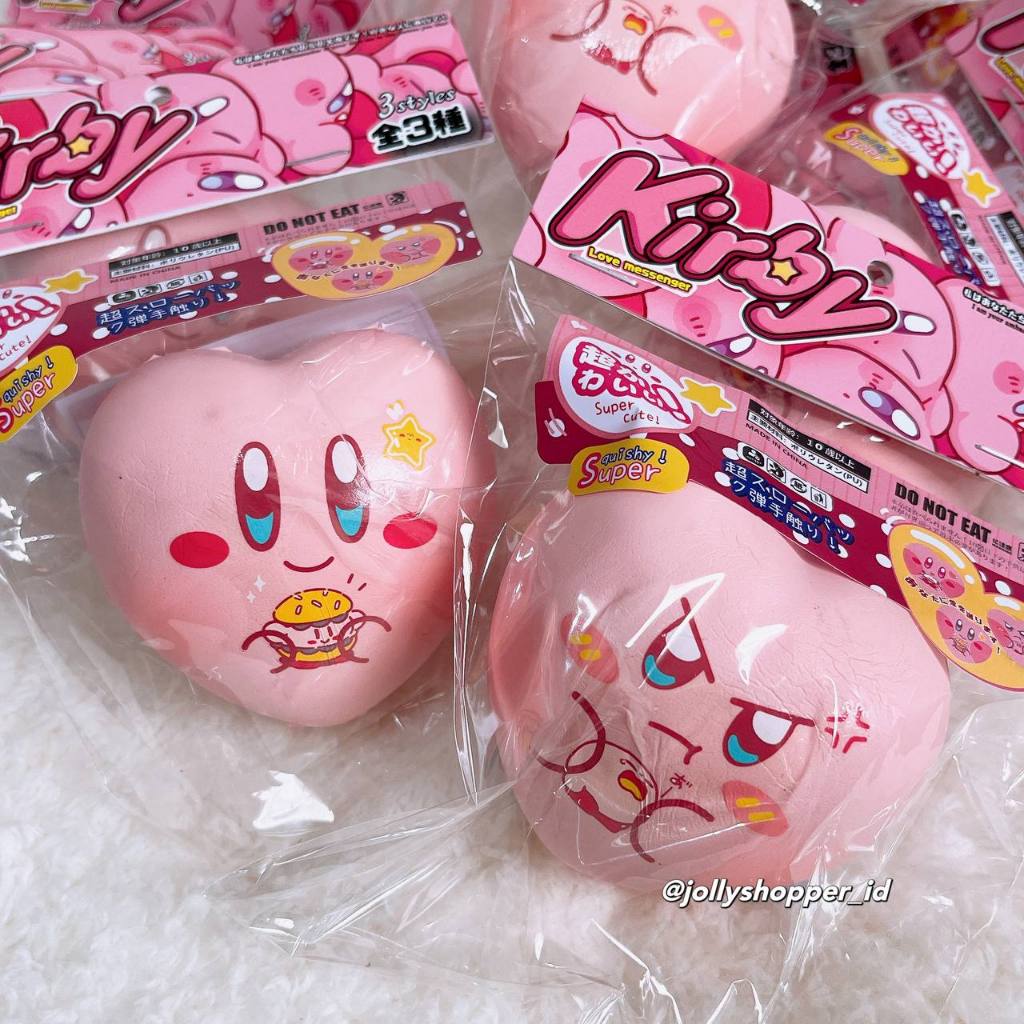 [READY STOCK] Cute Kirby Heart Bun Squishy / Mainan BNIP