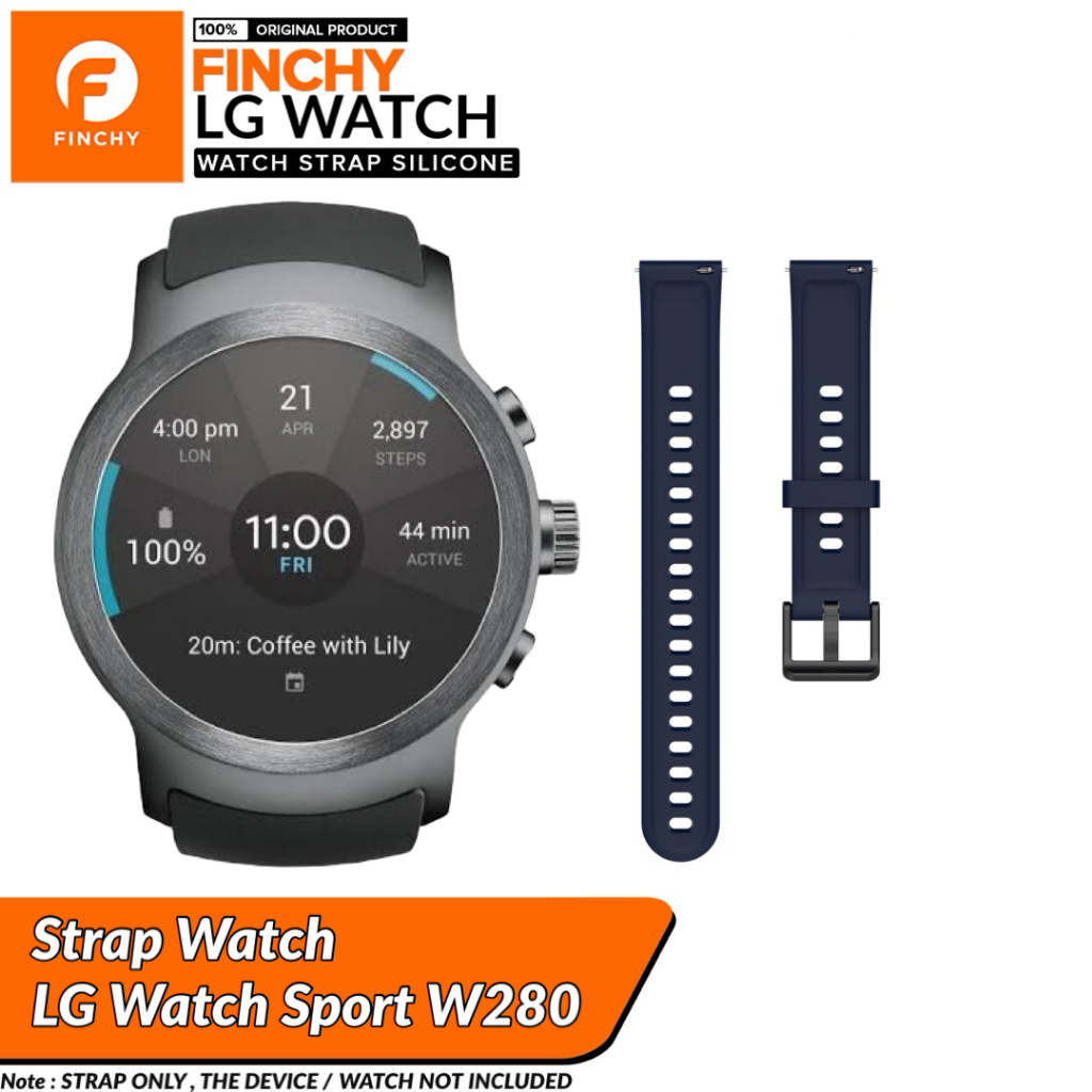 Finchy Silicone Strap LG watch sport W280 Smartwatch Replacement Rubber Wristband
