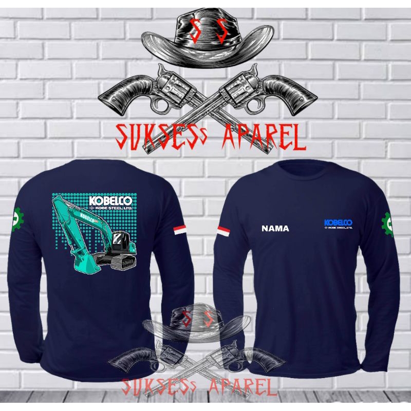 kaos kobelco lengan panjang/excavator