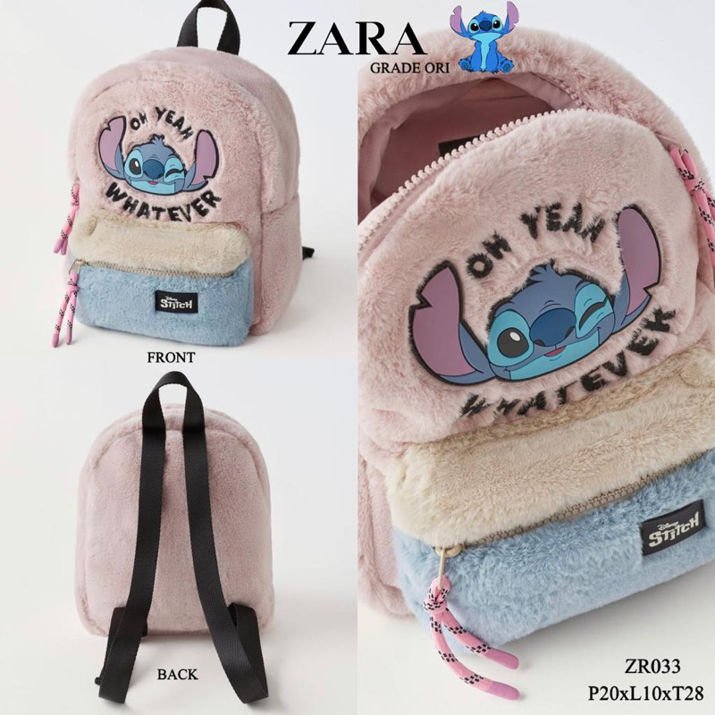 ZARA STITCH IMPORT // TAS ANAK STITCH // TAS BONEKA // BACKPACK ANAK