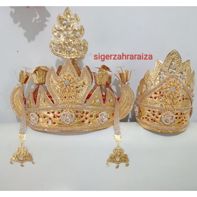 sepasang siger pepadun kerawang#mahkota adat Lampung#siger Lampung pepadun