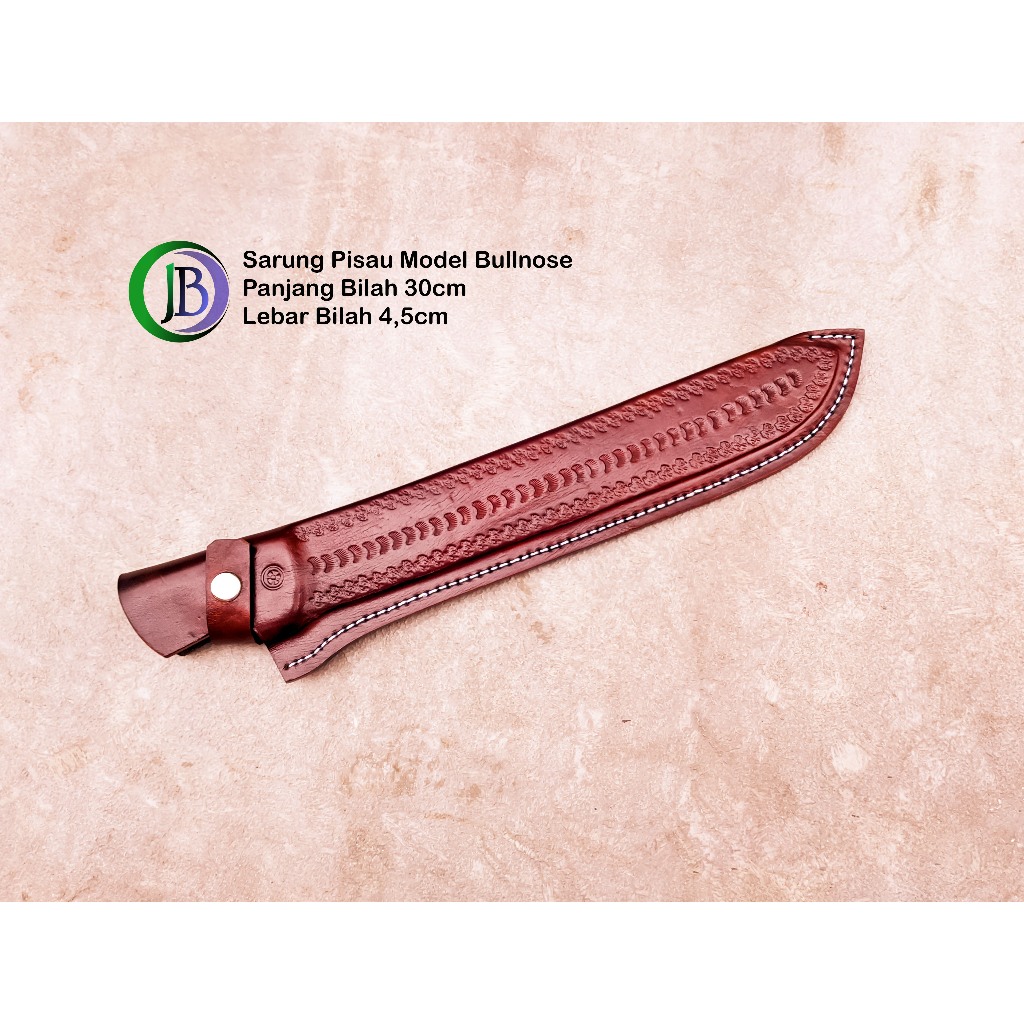 Sarung Pisau Model Bullnose 30cm_Kulit sapi asli
