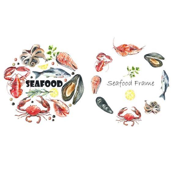 

stiker seafood stiker laut stiker makanan SADEWA label makanan stiker label