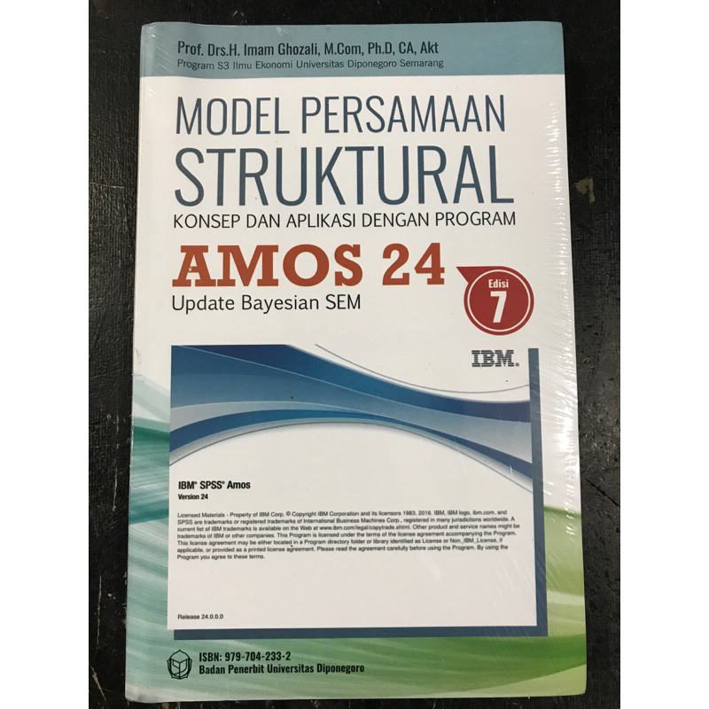 Buku terbaru Model Persamaan Struktural Konsep dan aplikasi dengan Program AMOS 24 Update Bayesian S