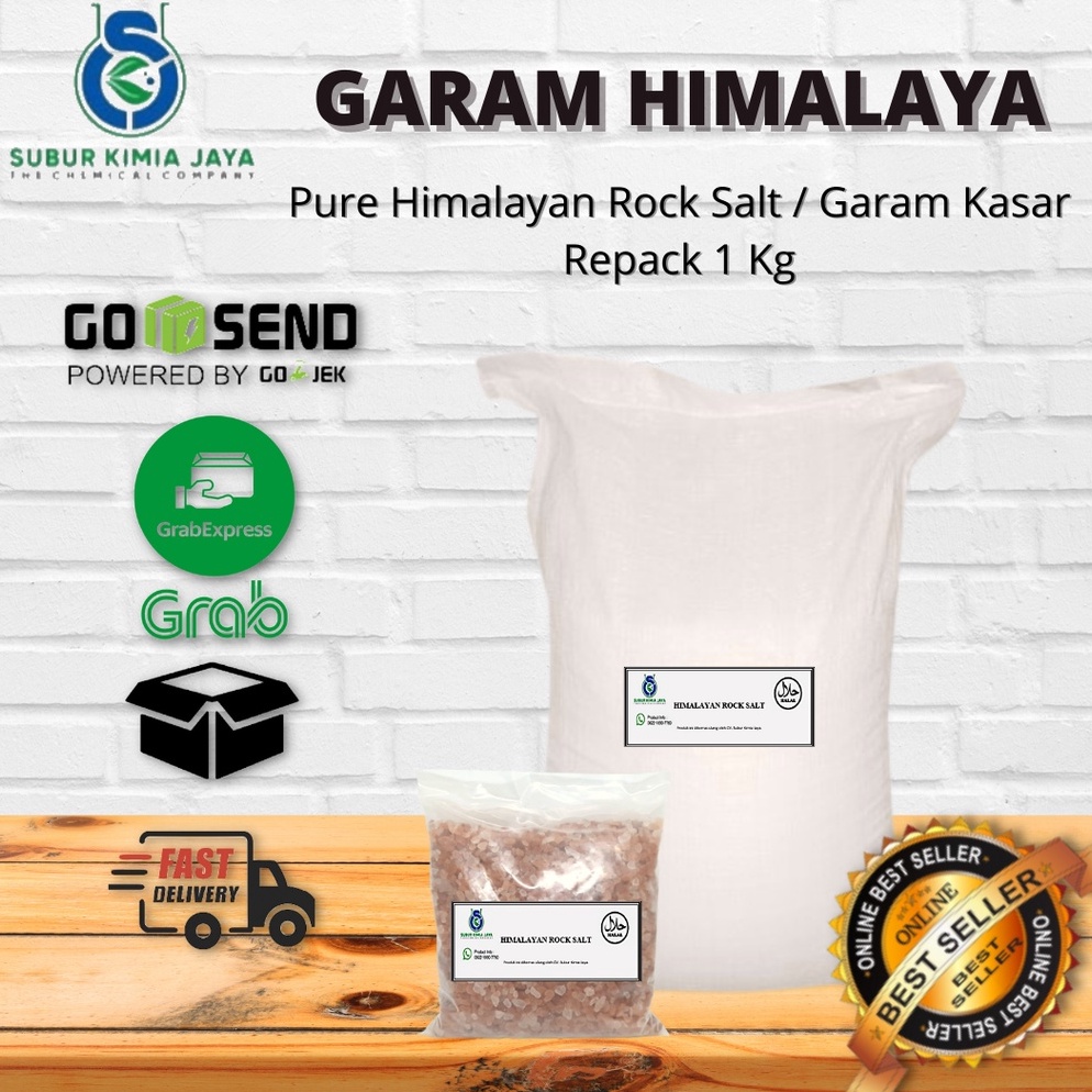 

MURAH LEBAY Himalayan Rock Salt Garam Asli Himalaya Kasar 1Kg