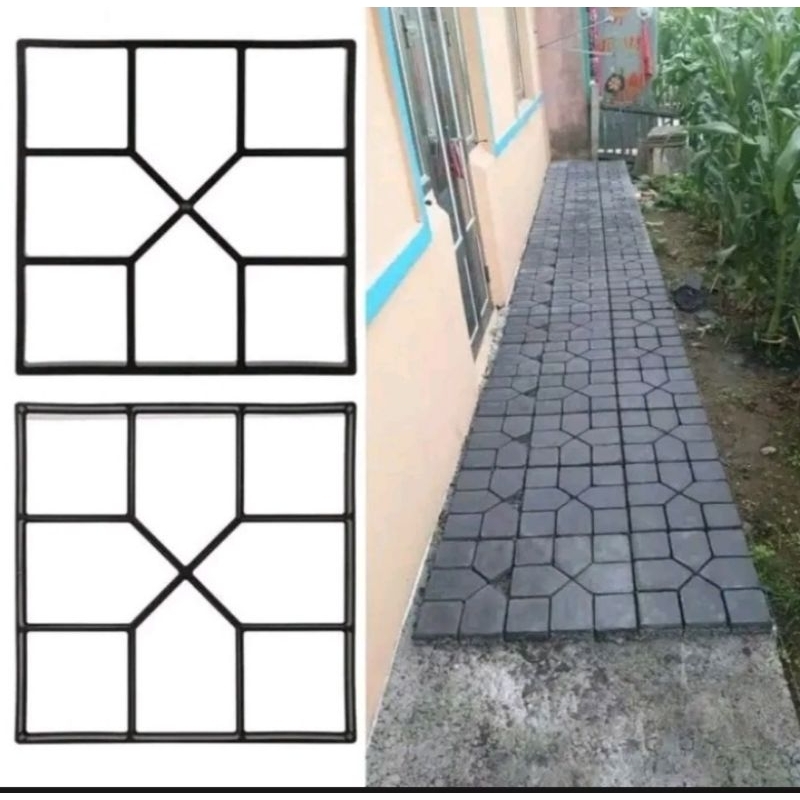 alat cetakan paving blok bahan besi hollow 1,5cm X 3,5 cm/ 40 x 40