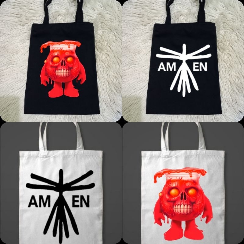 Totebag BMTH Kool Aid x Amen 100% Kanvas Premium / Tas belanja motif bmth amen kool aid keren