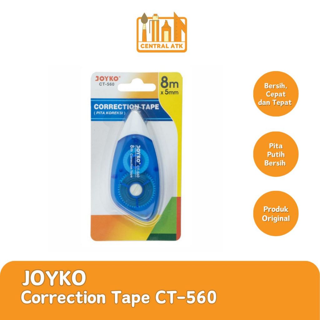 

STIPO KERTAS / TIP-EX / CORRECTION TAPE JOYKO CT-560