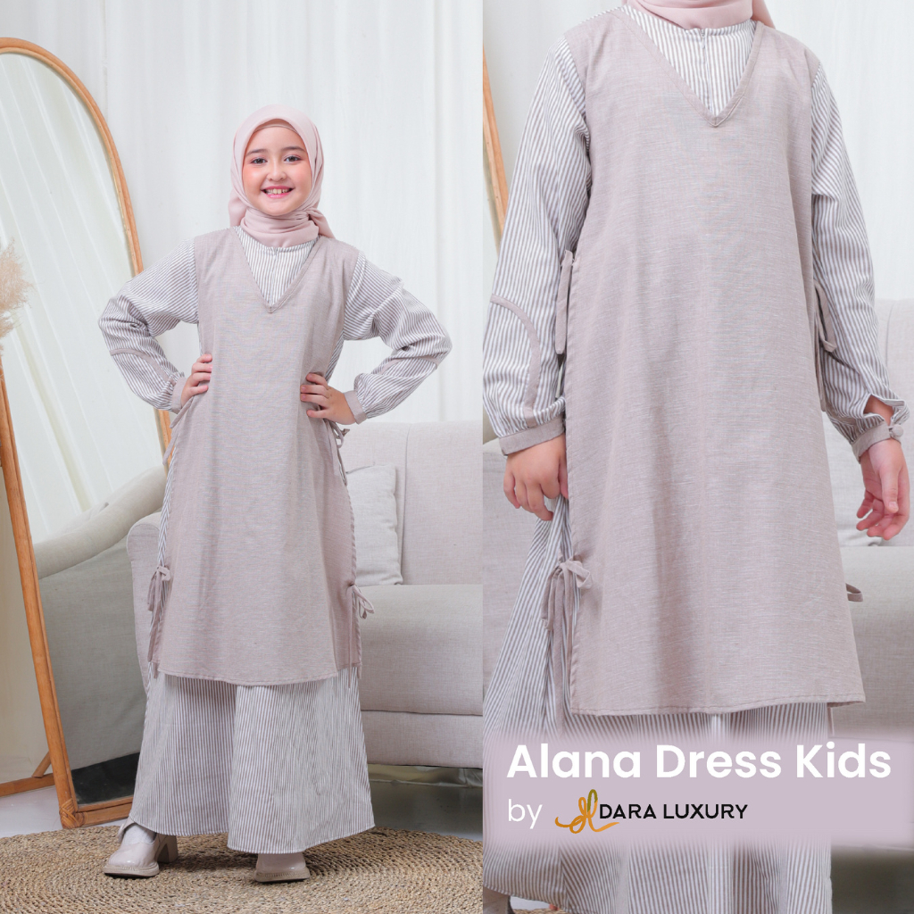 Dara Luxury | Gamis Alana Kids | Gamis Anak Bahan Katun
