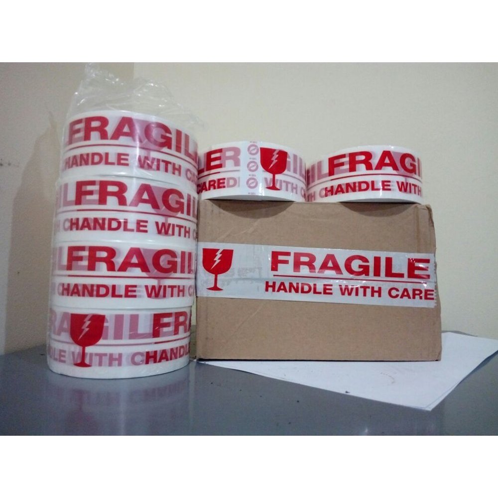 

READY Lakban Fragile 2 inchi 70 yard | Isolasi Fragile | Selotipe Fragile | Awas Pecah