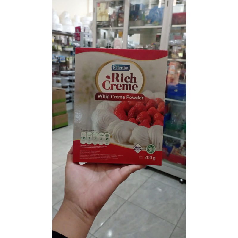 

Rich Creme Ellenka Whip Creme Powder Kemasan 200g