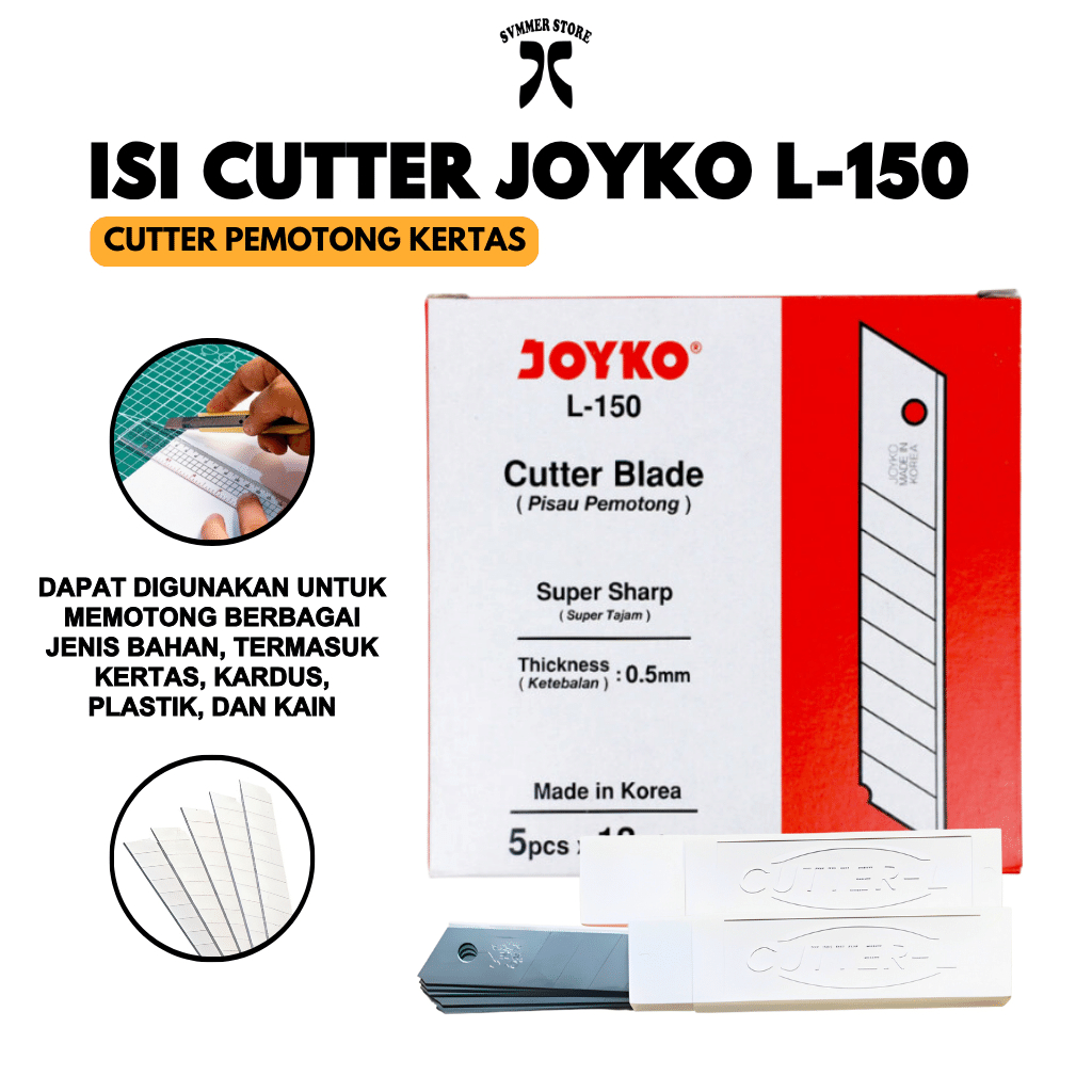 

Isi Cutter Besar Joyko L-150/Cutter Blade Joyko/Refill Pisau Pemotong L-150