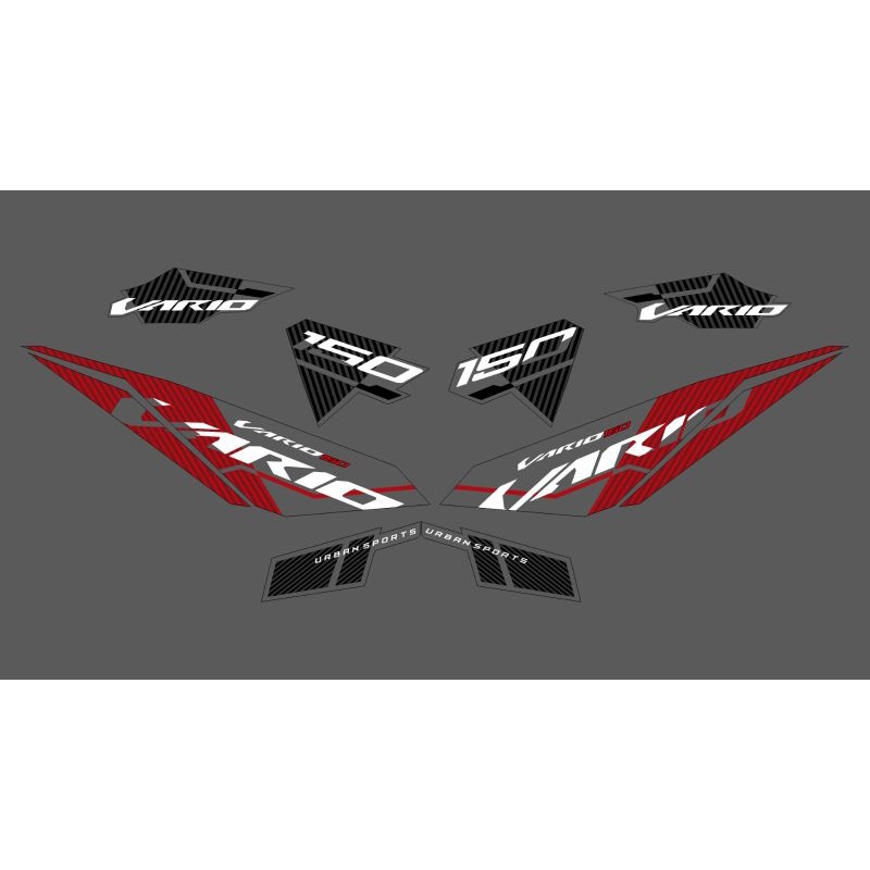 STRIPING VARIO LED OLD 125/150 TRANSPARAN MOTIF MALAYSIA