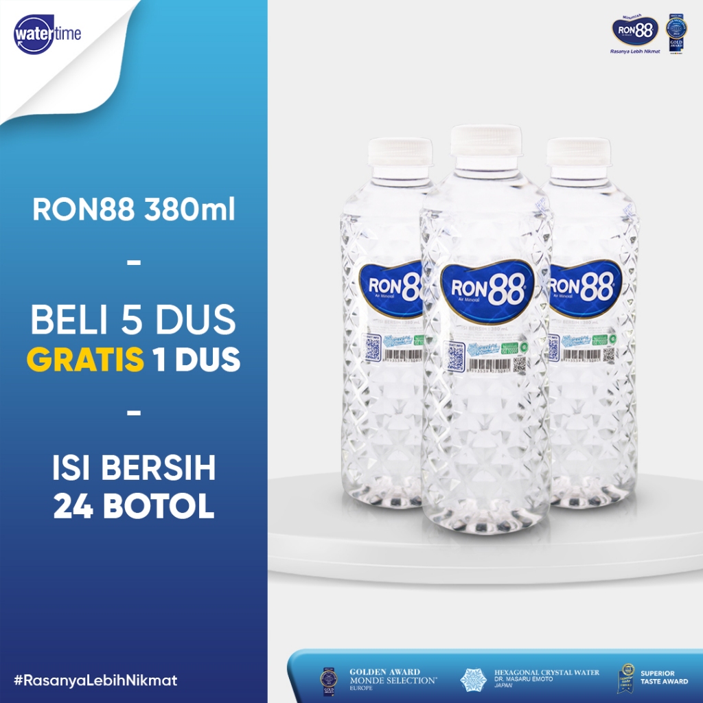 

Ron88 Air Mineral Botol natural 380ML minimal 5 karton bonus 1 karton