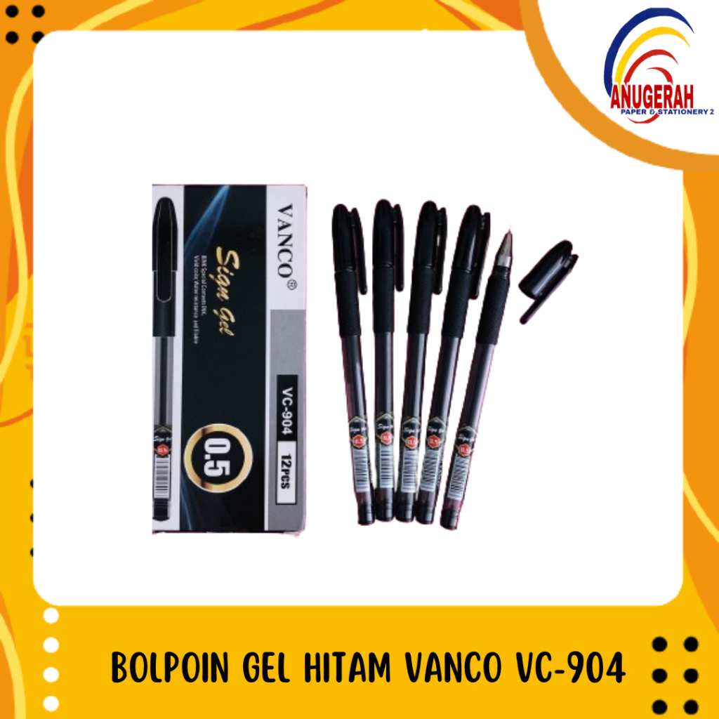 

BOLPOIN GEL HITAM VANCO VC-904 (LSN)