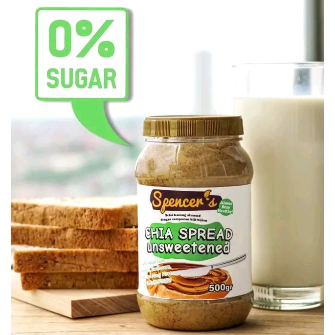 

MURAH Spencer's Chia Spread Unsweetened (tanpa pemanis) 500gr | Selai sehat