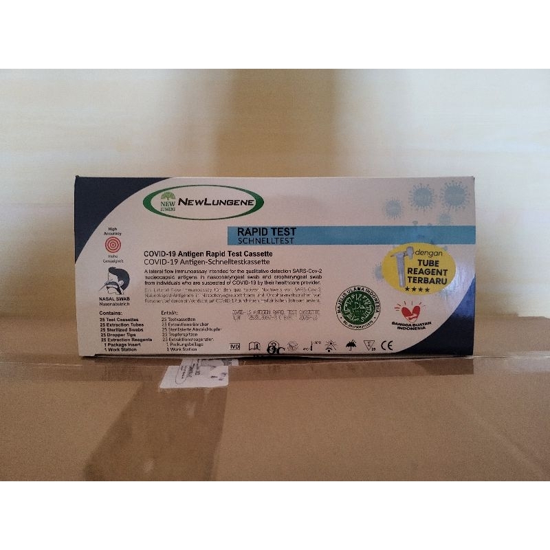 Antigen New Lungene deteksi Omicron isi 25 Pcs Exp 2025 Bln 12 Original