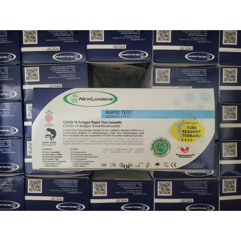 Antigen New Lungene deteksi Omicron isi 25 Pcs Exp 2025 Bln 12 Original