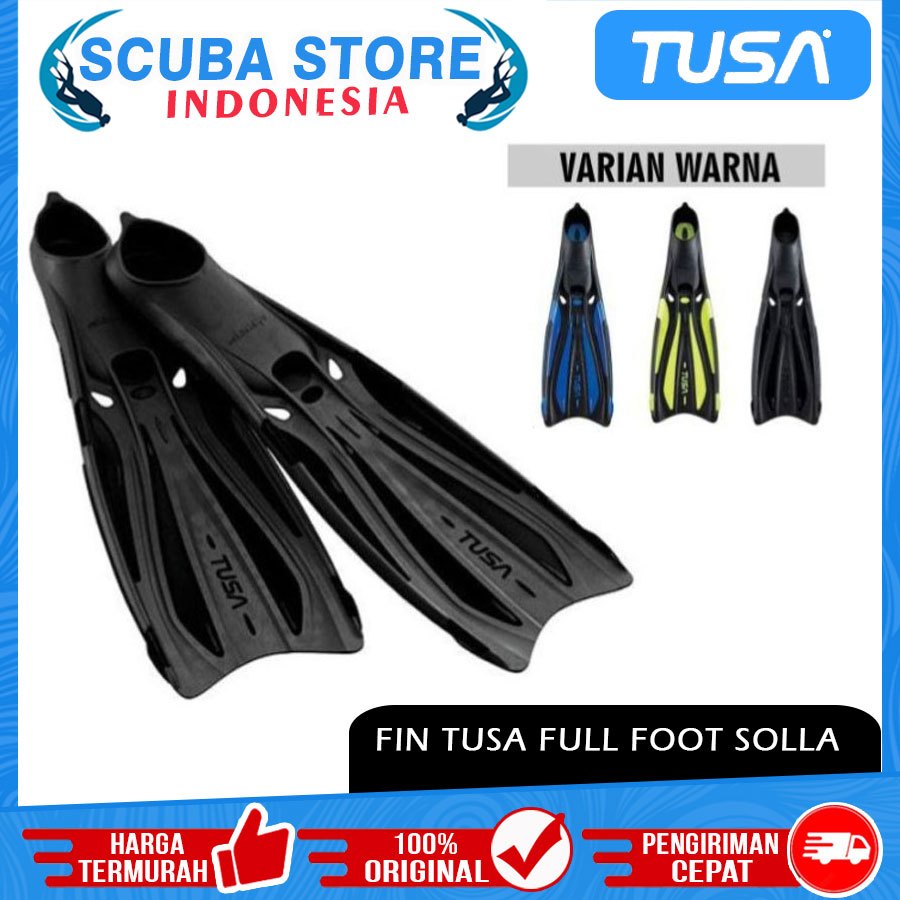 FF23 Fin Diving Tusa Solla Kaki Katak Selam Fins Full Foot Scuba Diving Snorkeling Snorkling B-Fins 