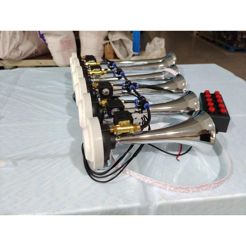 Klakson Telolet 6 Corong Silver Cina 10 Tombol 24volt