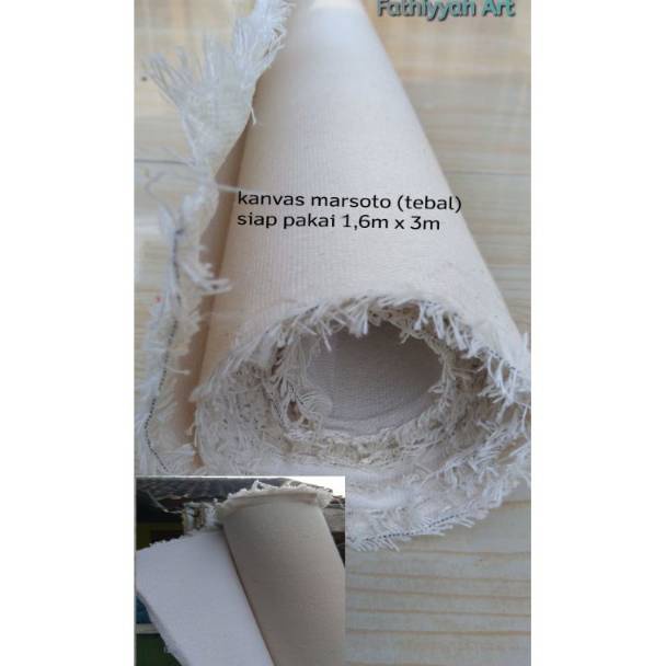 

ART C35H KANVAS ROLL TEBAL SIAP LUKIS UK 16m x 3m GROSIR LANGSUNG PENGRAJIN