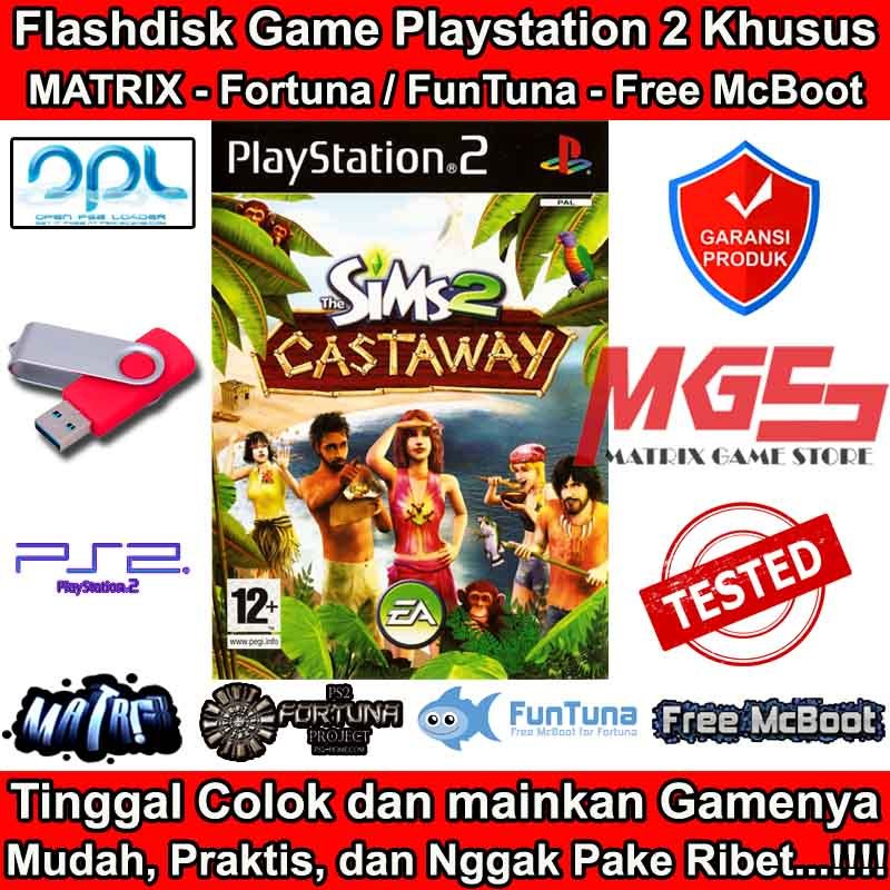 Flashdisk Game PS2 PS 2 The Sims 2 - Castaway