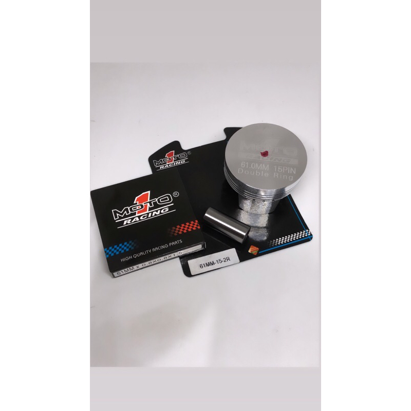 piston seher kit moto 1 pin 15 2R  61mm bore up ukuran 61mm
