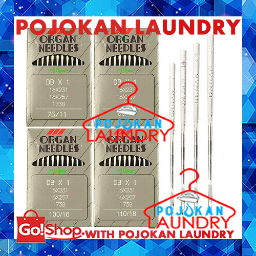 Organ Needle DB X 1/Jarum Organ DB X 1/Organ Needles DB x 1/Jarum Organ Mesin Jahit Industri