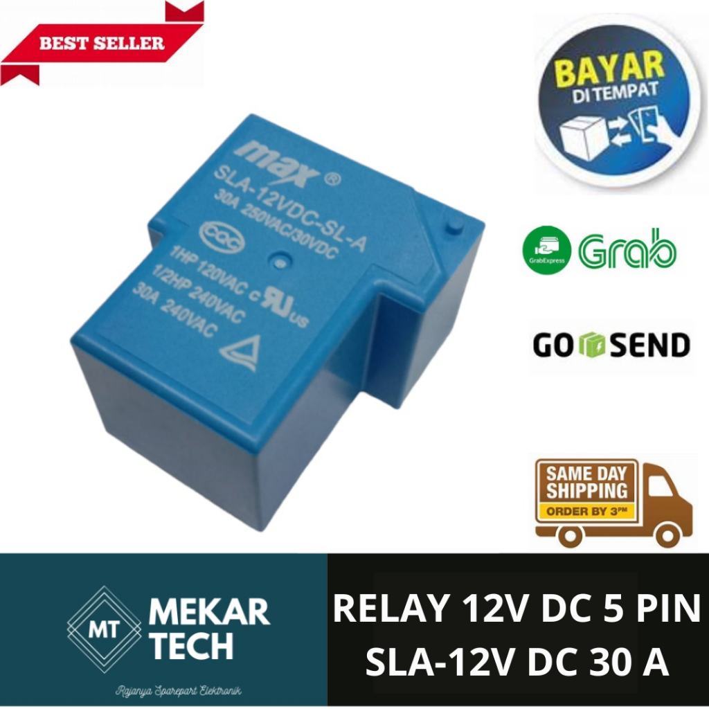 RELAY L 12V 5 PIN RILAY KODOK SLA-12V 5 PIN 30A