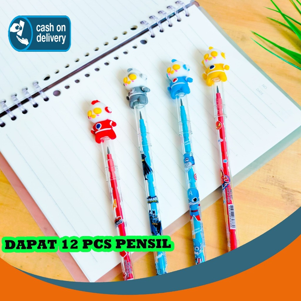 

SELUSIN (12 PCS) PENSIL SUSUN ULTRAMAN PS-1099 HERO ANIME JEPANG BENSIA PELURU REFILL BISA ISI ULANG KARAKTER UNIK MURAH PENCIL ALAT TULIS KANTOR SEKOLAH MURAH TERMURAH COD