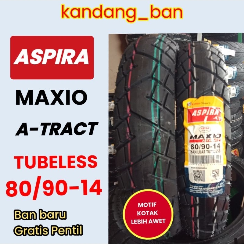 BAN TUBLES MATIC ASPIRA MAXIO A-TRACT 80/90.14 BAN BARU 100% ORIGINAL GRATIS PENTI