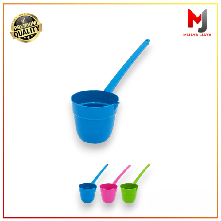 Mulya Jaya Gayung Es Buah Plastik Kecil Panjang / Gayung Es Warna 1Pcs / Gayung Bajigur