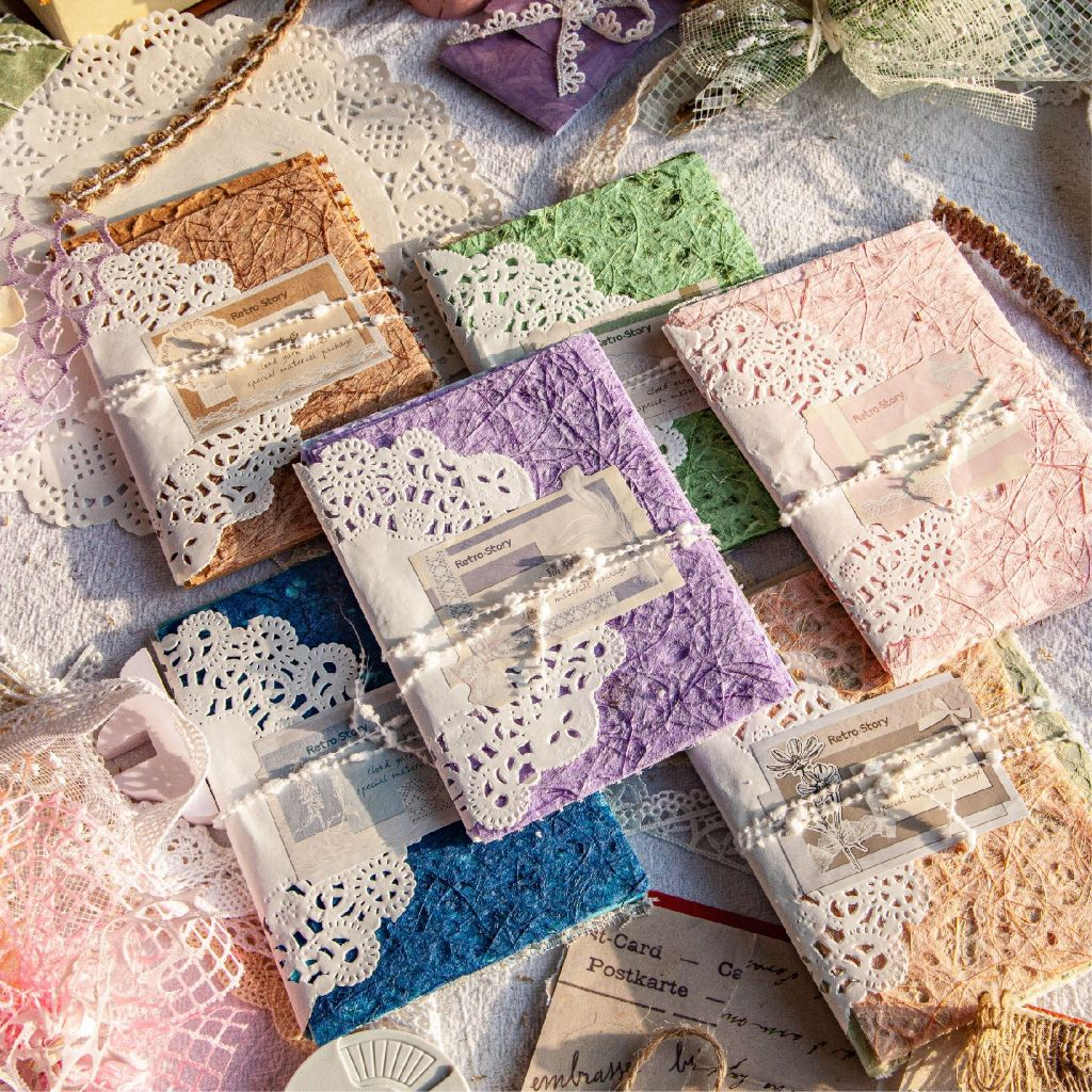 

[HARU] Cloud Yarn Series Material Pack Paper Antique Design Journaling DIY Diary Journal Kit