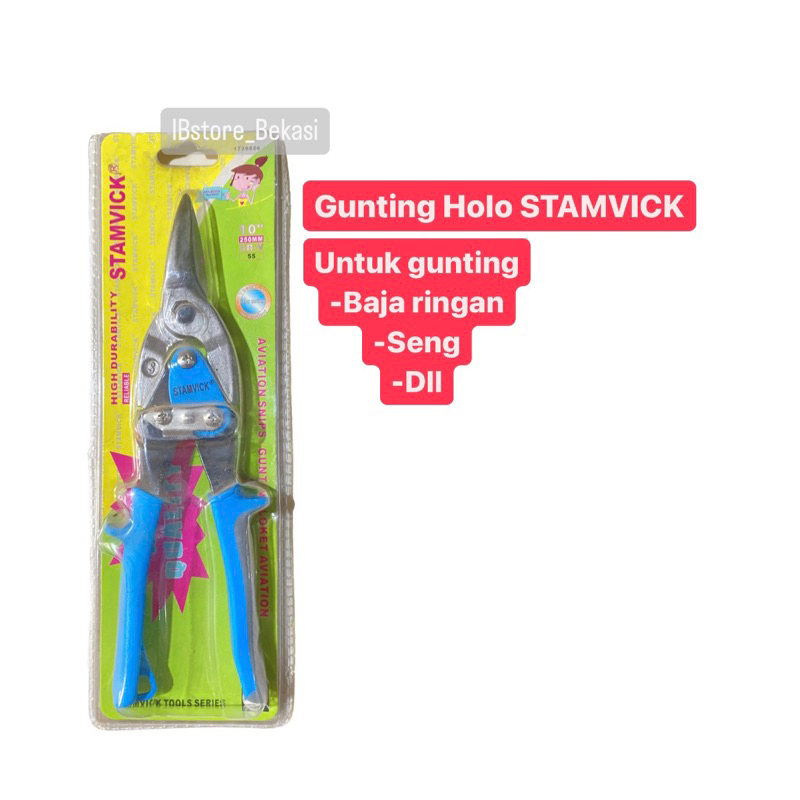 Gunting Holo STAMVICK / Gunting Baja Ringan / Gunting Seng