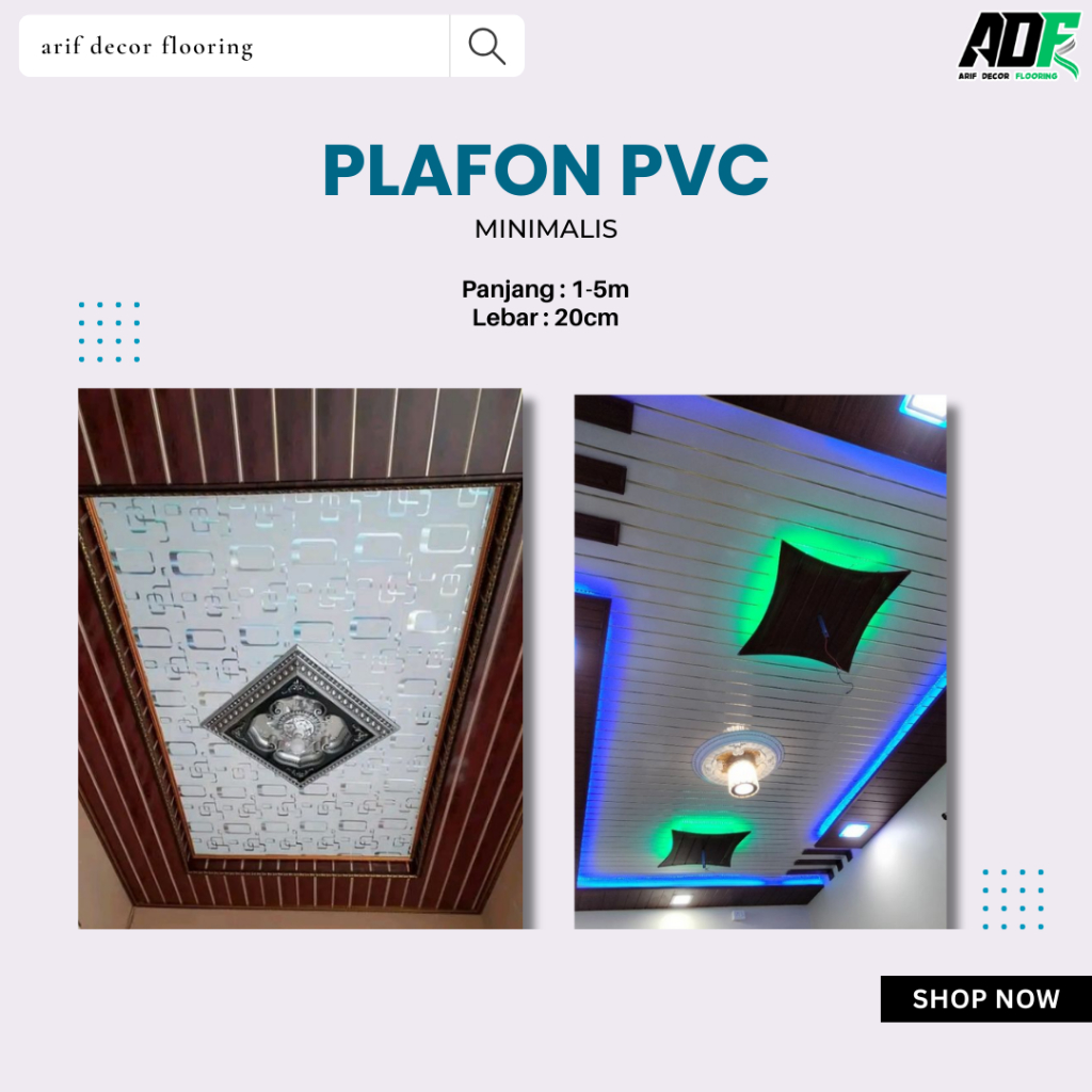 TERBARU PLAFON PVC MINIMALIS MOTIF BERAGAM DEKORASI ATAP RUMAH