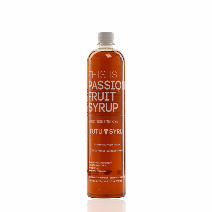 

Tutu Flavors Passion Fruit Syrup 1000ml - Sirup buah Markisa