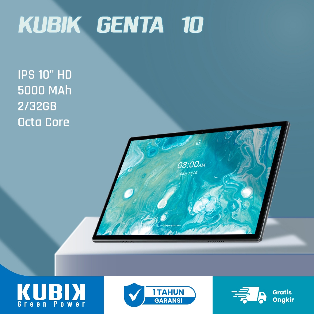 Tablet Kubik Genta 10" Android 10 Tablet Kasir Tablet Belajar 5000mAH