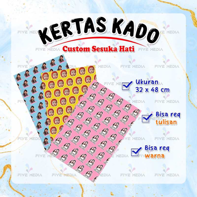 

CUSTOME Kertas Kado A3+