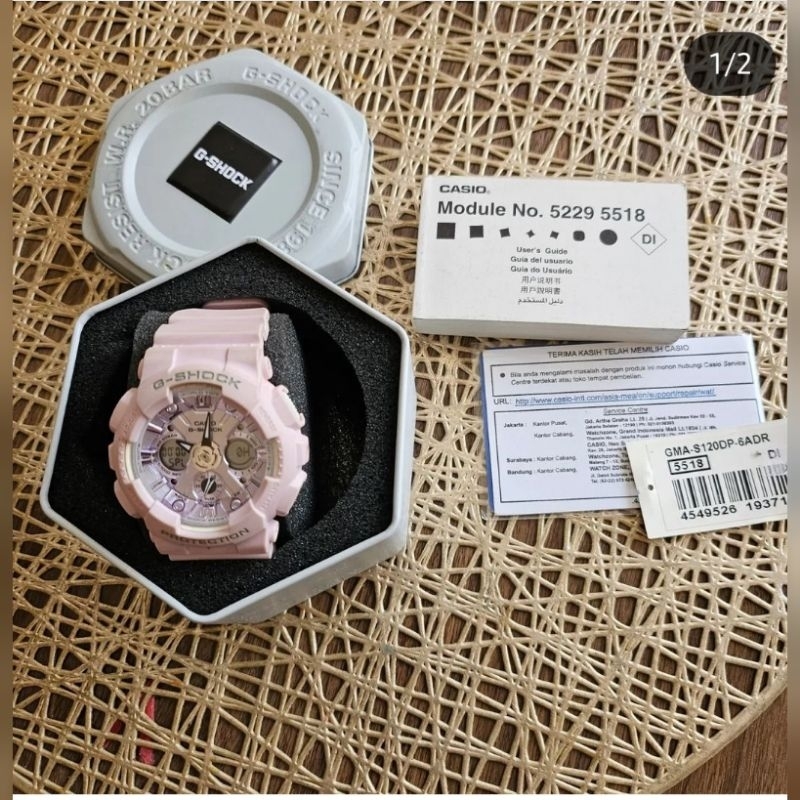 preloved g-shock warna ungu muda