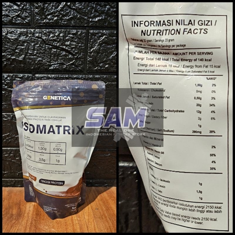 Suplemen Fitness GENETICA Isomatrix 1 lb Whey Protein Isolate Iso Matrix Malang