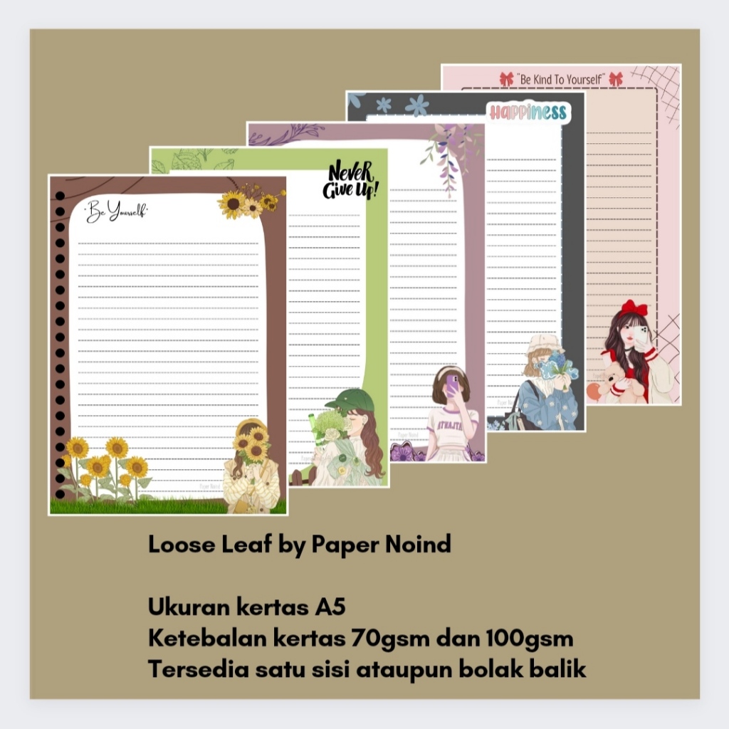 

‼️ PART 2 MOTIF GIRL ‼️ Isi 10 Lembar Loose Leaf / Isi Binder Note Motif Girl