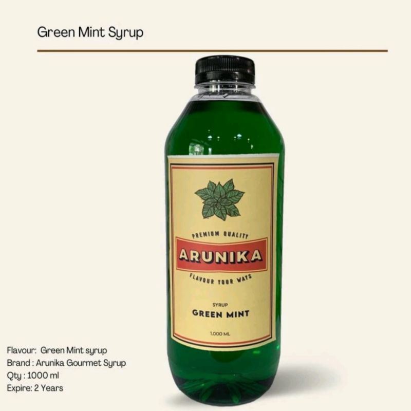 

Green Mint Arunika Syrup 1 Liter