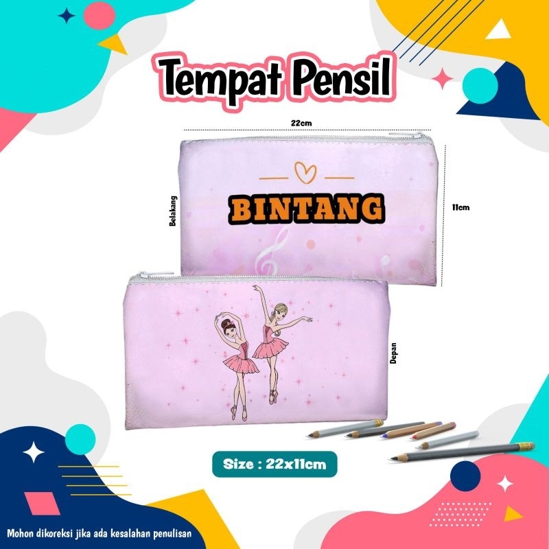 

Pencil Case Unicorn Kostak Tempat Pensil Kotak Penyimpanan Pouch Dompet Custom Nama