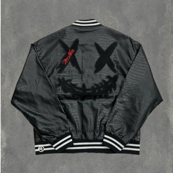 Ricky Is Clown Black Mamba Varsity Jacket Black