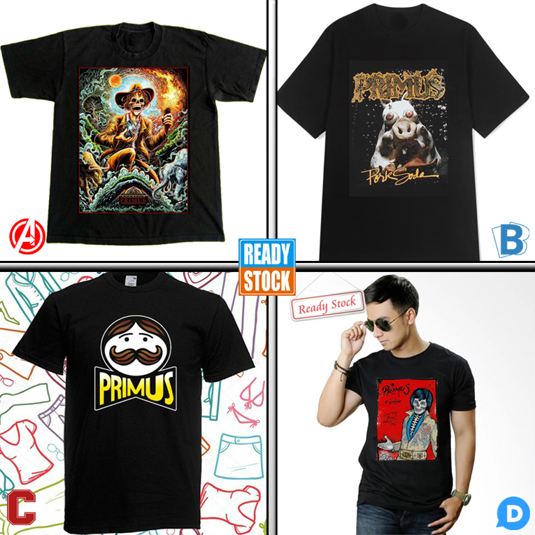 Kaos Primus Band Tshirt Casual 100% Cotton