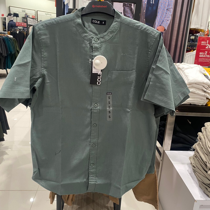 COLE BAJU MUSLIM PRIA LEBARAN POLOS , KERAH TEGAK PROMO MATAHARI